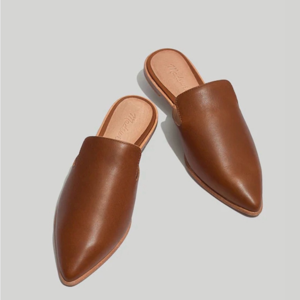 Madewell Gemma Brown Leather Mules | Women’s Size 11